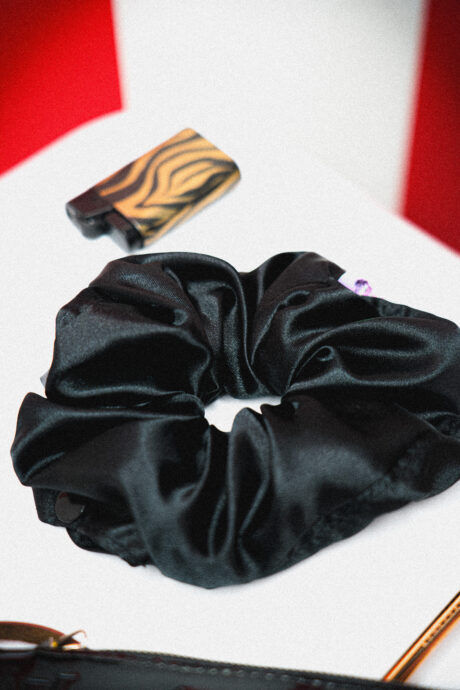 Chouchou cache-verre - Noir satin