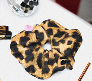 chouchou cache-verre léopard