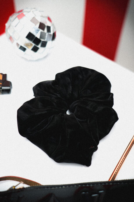 Chouchou cache-verre - Léopard noir